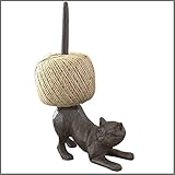 猫 雑貨 置物 オーナメント アイアン アンティーク ｜FOUNDER CAT TWINE HOLDER