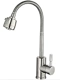 Life System ステンレス製 シャワー 替え付き 混合水栓 キッチン 洗面用 シングルレバー ノズル ヘッド SK95 (シャワー切り替え)