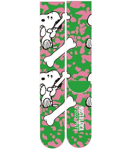 SNOOPY　シルクスクリーン Amazon.co.jp: PEANUTS スヌーピー ノスタルジカ ハイソックス
