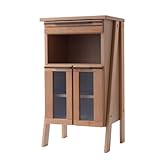 天然木アルダー材 扉付電話台 ナチュラル 5007