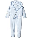 [ヴェルサーチ] Versace Kids ボーイズ Long Sleeve Footie w/ Hood & Barocco Detail (Infant) ワンピース Blue 1 Month [