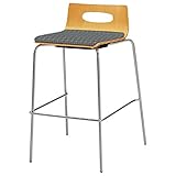 オリバー ダイニング ハイカウンターチェア スチール 布 ナチュラル×グレー (S・CS-147・NB・ST+FF-28F)