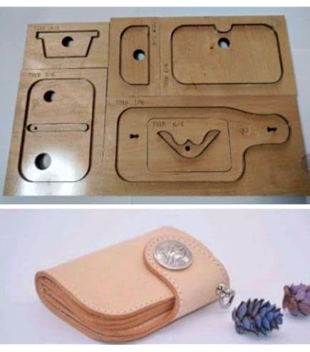 Amazon.co.jp: 小銭入れ付き 二つ折り財布型の抜き型 パンチ 型紙