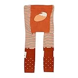 タイツ キッズ ニットレギンス コットン 動物 0-4歳 子供タイツ 秋 多色 子供 hibote No.7 S/0-2歳