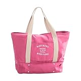 【Grandir】 マザーズバッグ トートバッグ キャンパスバッグ シンプル 軽量 全4色 (ピンク)