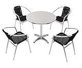 ガーデン5点セット ガーデンテーブル5点セット ガーデンテーブルセット 人工ラタン アルミチェア ダイニングチェア リゾートチェア ロビーチェア ガーデンチェア スタッキングチェア ビーチチェア スタ