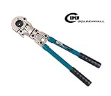CGOLDENWALL 16~300mm²手動機械式ハイドロプライヤー11種ダイス付き　ケーブル、銅アルミ端子の圧着に　ハンドル伸縮可能【一年安心保証】