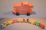 PUZZLE-MAN TOYS W-1602木製玩具 - 名前で\u200b\u200b電車 - 車掌