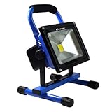 GOODGOODS LED 充電式 投光器 20W 2300LM ポータブル 作業灯 防水 LEDライト バッテリー搭載 夜間照明 アウトドア 防災グッズ 【一年保証】YC20青