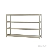 軽中量棚200kg 単体 幅180×奥行60×高さ120cm 4段 アイボリー 200kg/段