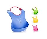 ソフト幼児のための色のシリコーンゲルは防水ベビービブ、幼児 (ブルー)