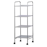 ワゴン スチールラック 【 Lamine 】ラミネ 4段 スチール キャスター付き LFS-085