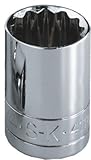 Sk Hand Tool Llc SK43910 .25 in. Drive 12 Point Standard Fractional Socket .31 in.