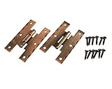 光 ウエスタン蝶番 波柄角型 KWC-61 銅 2個