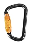 TRUSCO(トラスコ) ねじロック付カラビナ 線径10.5mmx110mm ブラック TKNNL1111BK
