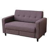 UNE BONNE(ウネボネ)ソファ 収納付きソファ 2人掛 引き出し付きソファ コンパクト 収納 2人掛 引出し付き 北欧風 収納付き ソファ 脚取外し可能 ダークブラウン