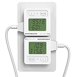 KIMOC エコチェッカー エコキーパー 2個セット ホワイト 節電 電力チェッカー 省エネ 大型LCD表示 デジタル液晶ディスプレイ ボタ