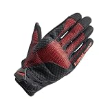 山城(yamashiro) IDEAL アイディール バイク用 グローブ 春夏モデル ID-008 Air (エアー) ブラック/レッド XSサイズ ID008/BK/RD/XS