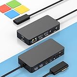 Microsoft Surface Dock トリプルディスプレイ デュアルHDMI+VGA 電源アダプター付き 12イン1 Surface ドッキングステーション Microsoft Surface Pro 11/10/9/8/X/7/6/5/4/3/3、Surface Laptop 7/6/5/4/3/2/1、Book Laptop Go 3/2用