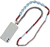 [アルトローズ] ワイン 配色ロープ ストラップ スマホショルダー スマホストラップ ショルダーストラップ ストラップホルダー 編み紐 斜めがけ 肩掛け 首掛け 調節可能 編み込み 簡単 401490-09