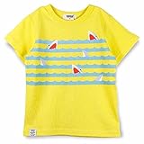 ブランシェス（branshes） シャークボーダー半袖Tシャツ【イエロー/（04）100cm】