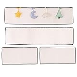 赤ちゃん ベッドレール 反衝突 通気性 100% コットン ベッドガード 洗濯機 パッド 寝具-ホワイト G