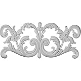 Ekena Millwork ONL16X07AS 16-Inch W X 7 1/8-Inch H X 5/8-Inch P Ashford Center Onlay [並行輸入品]