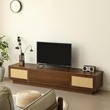 テレビ台 ローボード 幅150cm ラタン風デザイン 大容量収納 北欧モダン リビングボード スリムTV台 引出し付き 調整可能棚板