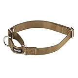 Hyhug マーティンゲール式 犬用首輪 バックル無し 耐久で丈夫なナイロン 多色 調節可能な訓練用首輪であり、小型犬、中型犬、大型犬に適用されるペット用品(ミディアム, アーミーイエロー)