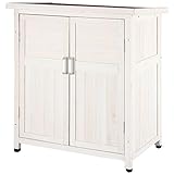 物置 木製 屋外 小型 【幅80×高さ92cm】倉庫 物入れ 収納 収納庫 ガーデン おしゃれ ホワイト