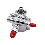 1個 SHLPDFM クロムシルバー パワーステアリングポンプ Saginaw Tc タイプ2 リモートリザーバー パワーステアリングポンプ Chevy Gm 1980-2001用