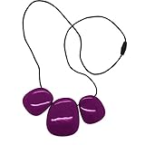 Troika Necklace - Silicone (Teething/Nursing) (Purple Plum) by Jellystone Designs