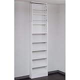 JKプラン 奥行き17cm天井突っ張り書棚 愛書家 ホワイト ch6017