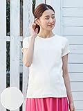 Angeliebe エンジェリーベ マタニティ 授乳口付き 半袖 リブ Tシャツ 妊婦服 産前 産後 M ホワイト 21767 21767260