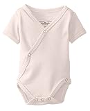 L'ovedbaby ラブドベビー  前開き 半袖 ボディスーツ ロンパース  3-6ヶ月用 BEIGE オーガニックコットン OR338
