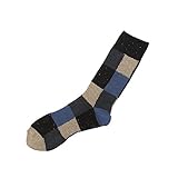 (Tabio MEN)タビオ メンズ WOOL異素材ブロックソックス クロ
