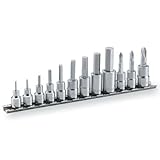 TONE【ヘキサゴンソケットセット(ホルダー付)差込角6.35mm 12点 HH212】