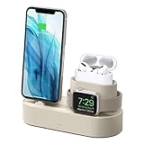 【elago】 AirPods Pro 3 2 Apple Watch iPhone 対応 充電 スタンド 3in1 充電器 スタンド 純正 USB-C - Lightningケーブルのみ対応 [ エアーポッズプロ アップルウォッチ アイフォン 各種 対応 ] CHARGING HUB ブラック