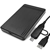 【整備済み品】外付けハードディスク 大容量 ポータブルHDD USB3.0 ケース ブラック 外付けHDD (USB3.0＆Type-C /