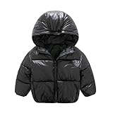 Kayiyasu ダウンジャケット キッズダウンコート ベビーダウンジャケット 女の子 子どもダウンコート 男の子 中綿ジャケット フード付き 軽量 021-qsy-j0933(120cm ブラック