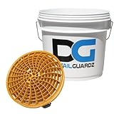 【正規輸入品】DETAIL GUARDZ（ディテール ガーズ） ダートロック（DIRT LOCK）＆DGオリジナルバケツ(ホワイト) 2点セット 洗車傷防止 洗車用品 自動車 グリットフィルター 砂と石の分離 特許取得済み (レッド, 18L)