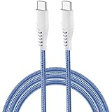 Acbands USB Type C ケーブル 【1本セット / 3m / ブルー】 60W PD対応 高耐久編組ケーブル USB-C&USB-C たいぷし 急速 ケーブル【Xperia/Samsung/Galaxy/Pixel/iphone 15 スマホ タブレット 等対応 】