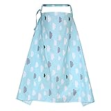 新しい　ポータブル　アウトドア　キャンプ用　赤ちゃんを母乳授乳カバー　薄綿のタオル　ブルー