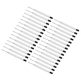 PATIKIL 1 mm インクペンのリフィル 30個 ボールペン替芯 中間点 金属対応 替芯 格納式ペンライティング オフィス用 黒