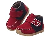 (プチプライム) Petit Prime ぽかぽか あったか 歩きやすい スエード ボア ハイカット スニーカー ショートブーツ キッズ ベビー 男の子 女の子 (13.0cm, レッド)