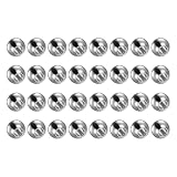 METALLIXITY ステンレススチールビーズ6mm 40個 ラウンドスペーサービーズ 2.5mm穴径 304ステンレス スチールビーズ - イヤリング ブレスレット ネックレス DIYクラフト作り用 シルバートーン