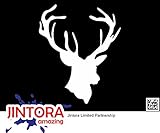 JINTORA ステッカー/カーステッカー - HEAD DEER - Buck hunting - HEAD DEER - バックハンティング - 114mm x139mm - JDM/Die cu