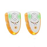 超音波式虫除け　【ゴキブリ　ネズミ　ハエ　アリ　ダニ　クモ】退治　害虫駆除　害虫退治　蚊取り70畳　120平方メートル　省エネルギー　無害　子供やペットにも安心　ペスト退治 (2個セット)