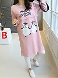 『Vision』マタニティウェア 服 　春秋冬 　 マタニティ 長袖　 ワンピース 妊婦服 授乳口付き　 P099 (L, B)