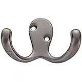 Mintcraft 23263SNB3L Double Prong Robe Hooks, Satin Nickel [並行輸入品]